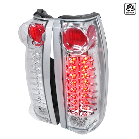 Spec-D Tuning 88-98 Chevrolet C10 LED Tail Lights Chrome LT-C1088CLED-TM